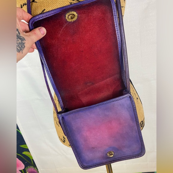 Recycled Riot hand dyed Vintage Coach Compact Pouch - Picture 3 of 15